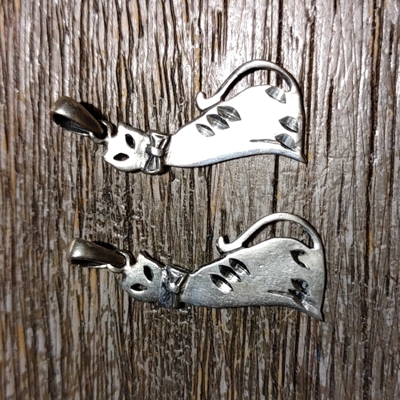 New Sterling Silver Cat 🐈 pendant - Picture 1 of 5